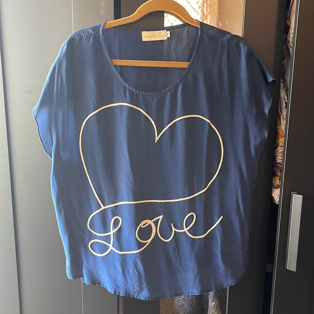 Johnny Was Tissue Silk Blouse For Love And Liberty medium